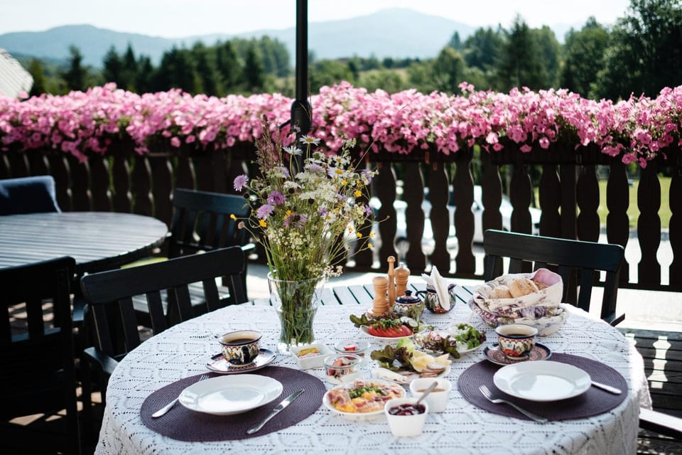 Food and drinks, Food, Mountain view, Continental breakfast