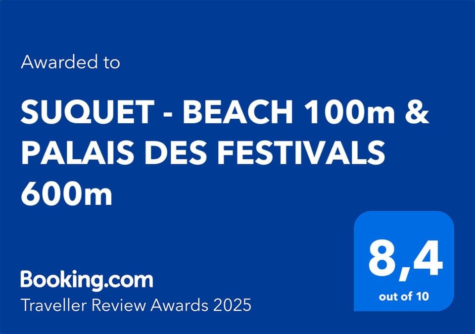 SUQUET - BEACH 100m & PALAIS DES FESTIVALS 600m Apartment in Cannes