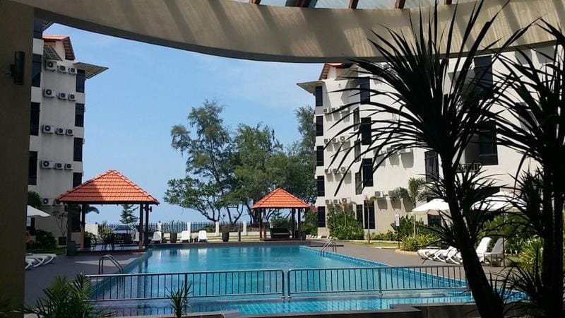 Property building, Pool view