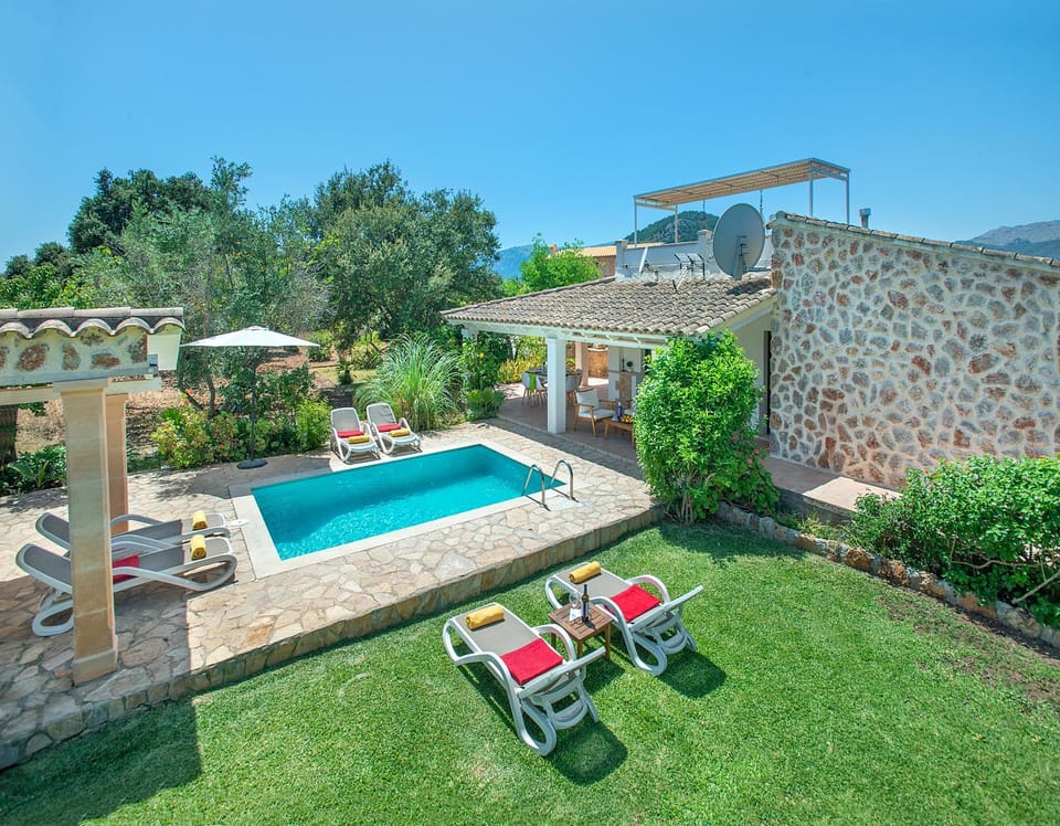Natural landscape, Garden, Swimming pool, sunbed