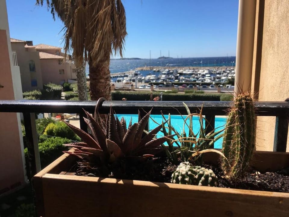 Patio, Pool view, Sea view