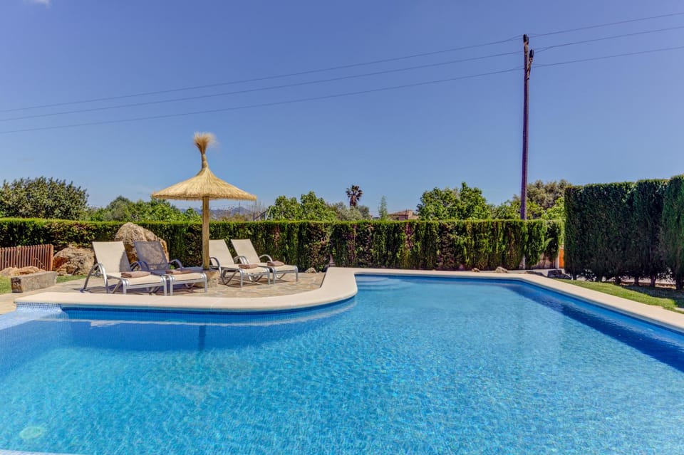 Swimming pool, sunbed