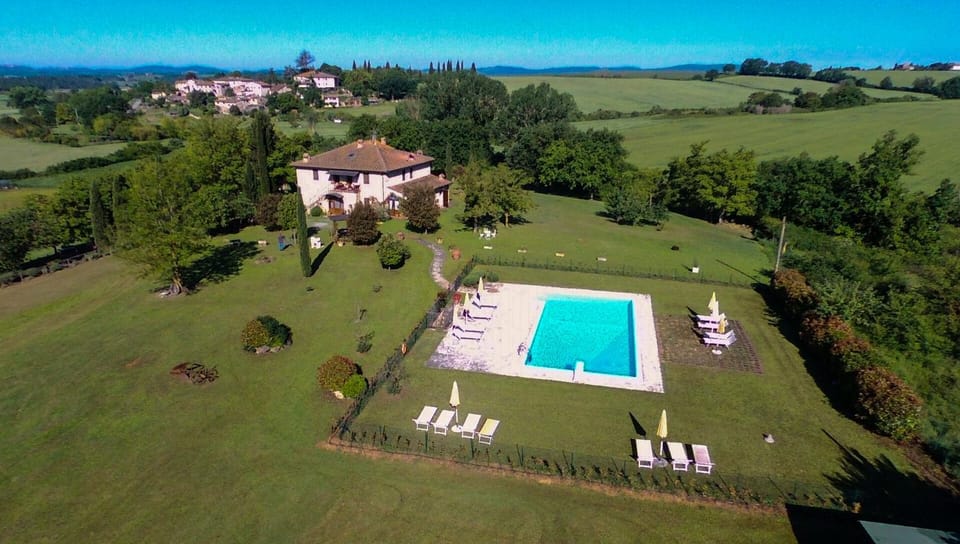 Patio, Spring, Day, Bird's eye view, Garden, On site, Garden view, Swimming pool, Swimming pool