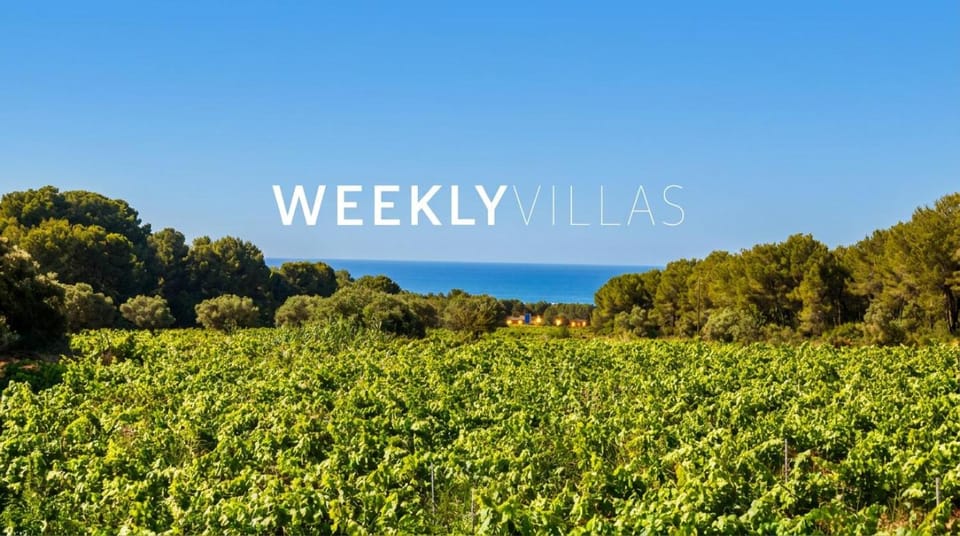 Masia Sitges Mas Peirot Geniune Farmhouse 20 min walk from beaches 60 Heactares of Wine Fields Garden AC Until 18 people Villa in Garraf