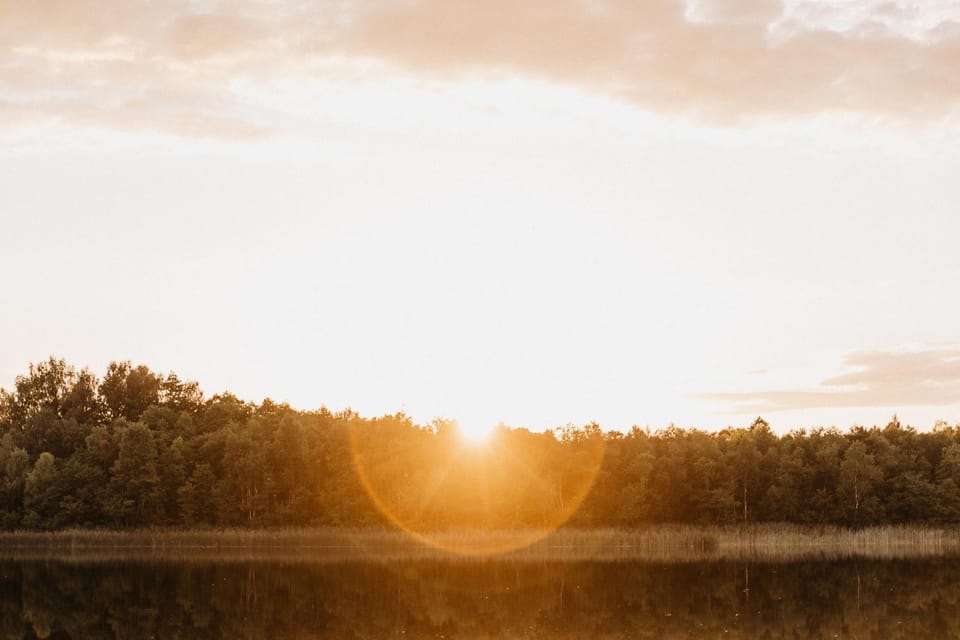 Natural landscape, Lake view, Sunset