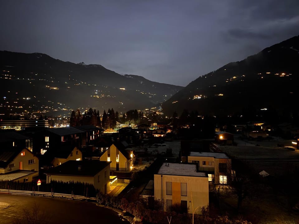 Night, Natural landscape, Mountain view