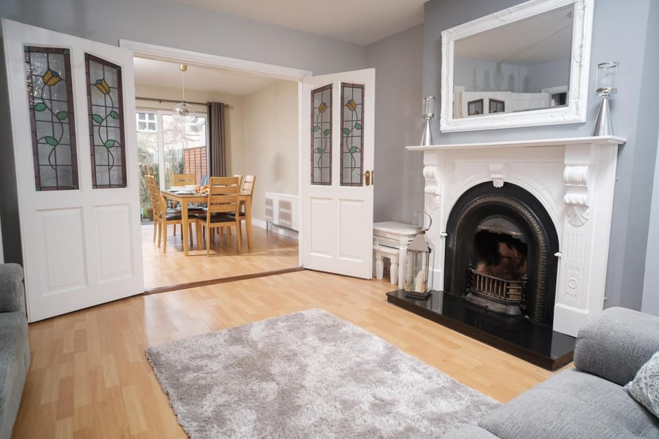 Living room, Dining area, flat iron