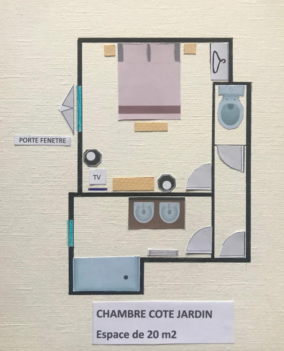 Photo of the whole room, Floor plan