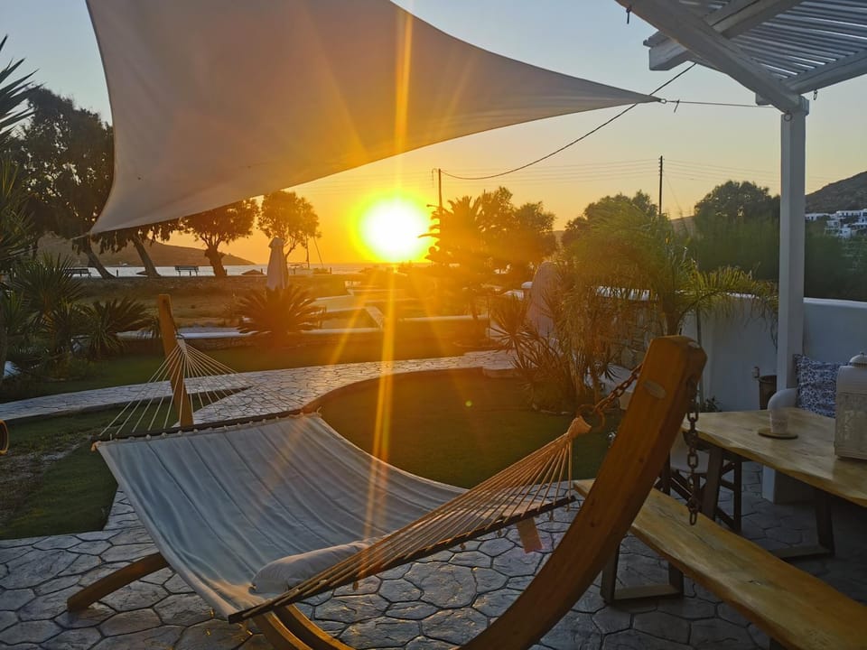 Patio, Sunset, sunbed