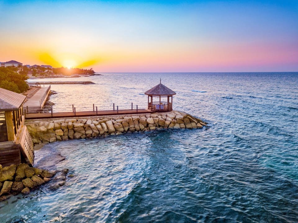 Natural landscape, Sea view, Sunset