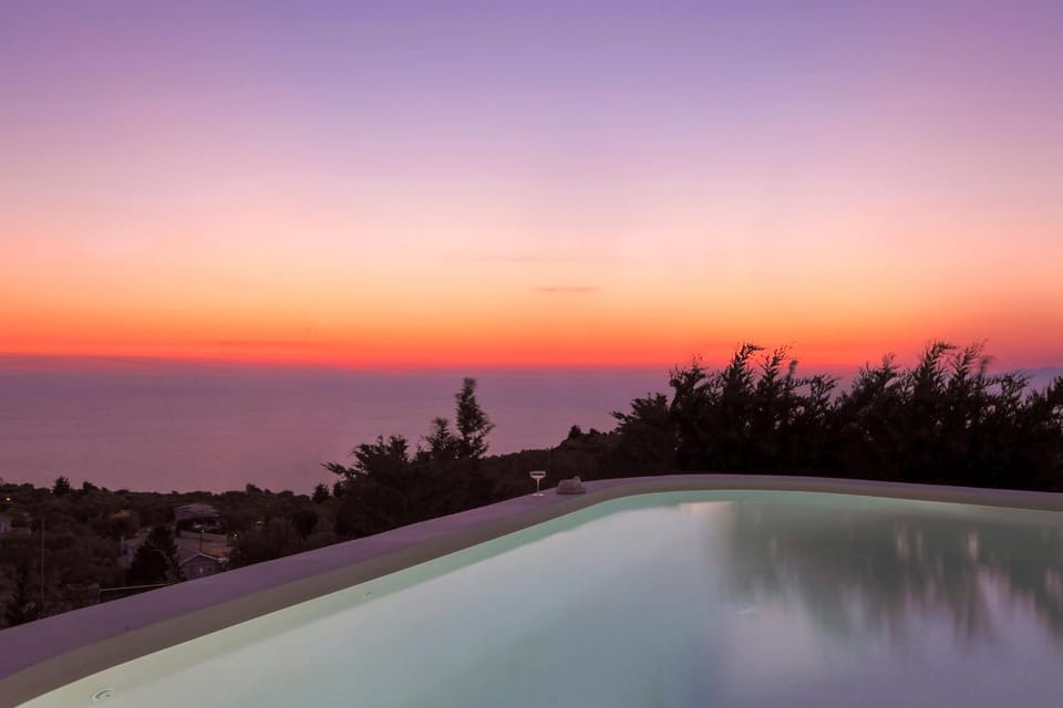 Natural landscape, Pool view, Sea view, Sunset