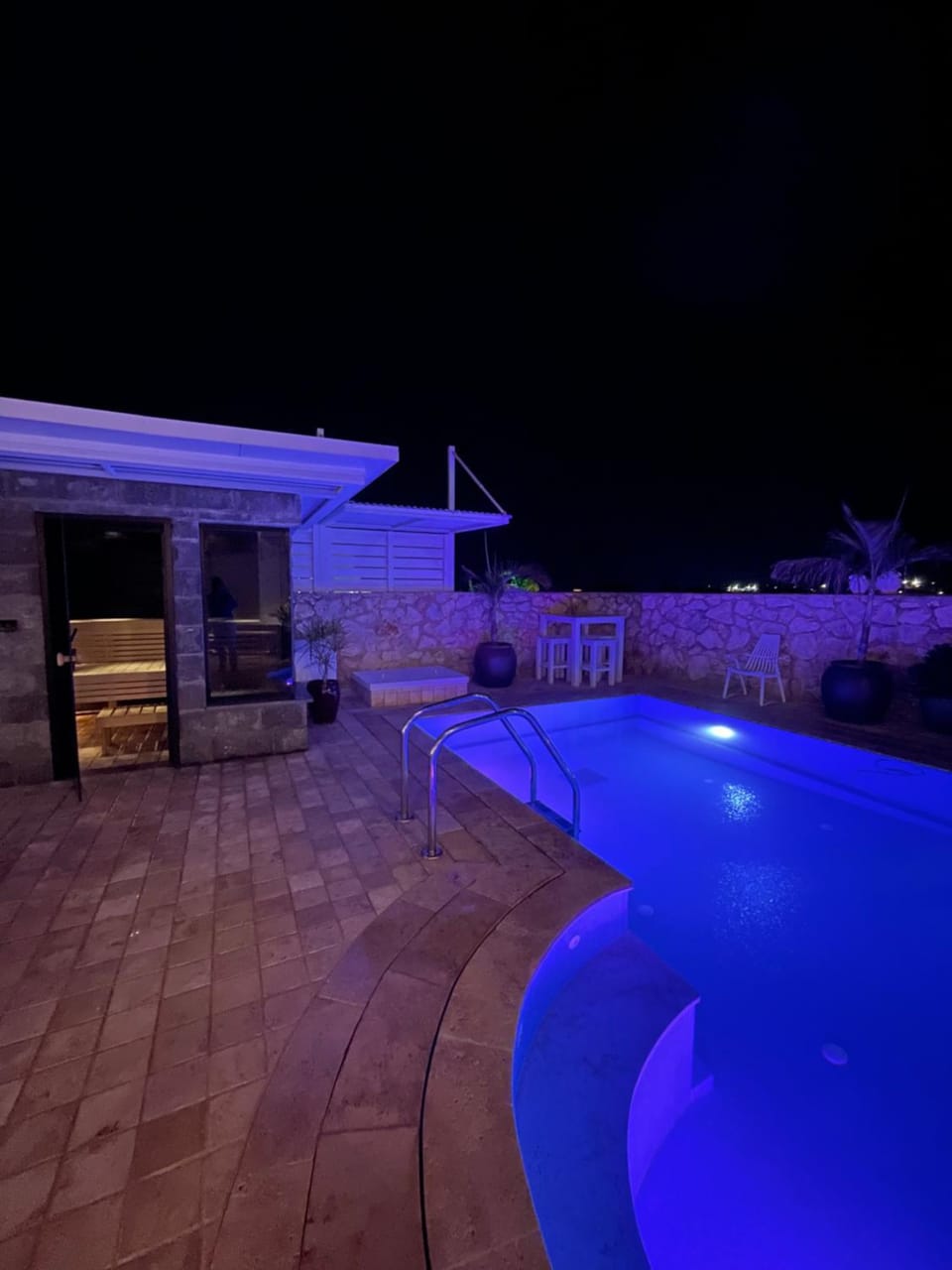 Night, Sauna, Swimming pool