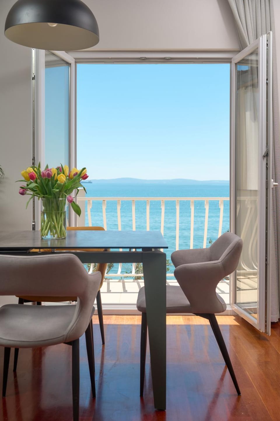Living room, Seating area, Sea view