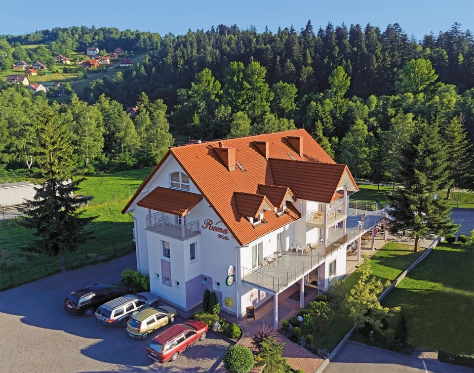 Property building, Day, Bird's eye view, Parking