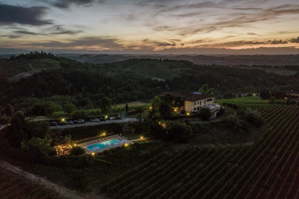 Property building, Bird's eye view, Sunset