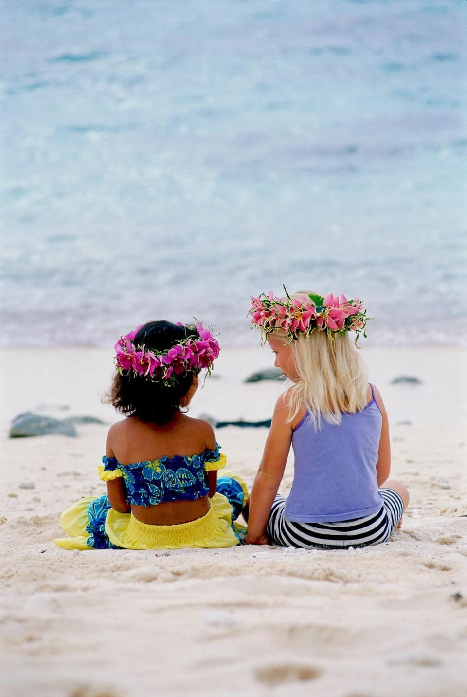 People, Beach, young children