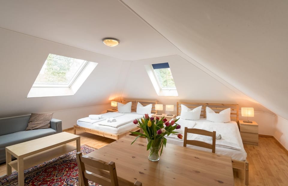 Bed, Living room, Photo of the whole room, Seating area, Bedroom