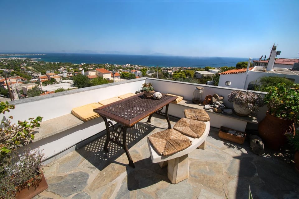 Patio, Day, Natural landscape, View (from property/room), Balcony/Terrace, Seating area, Dining area, Sea view