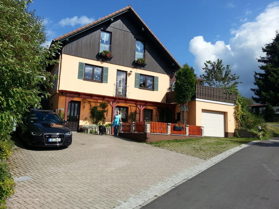 Facade/entrance, Day, Bird's eye view, Summer, On site, Family