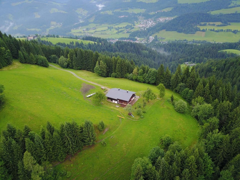 Day, Bird's eye view, Summer, On site, Mountain view