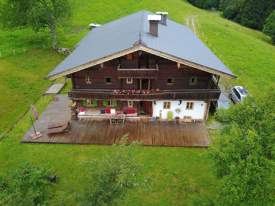 Facade/entrance, Day, Bird's eye view, Summer, On site, Garden view