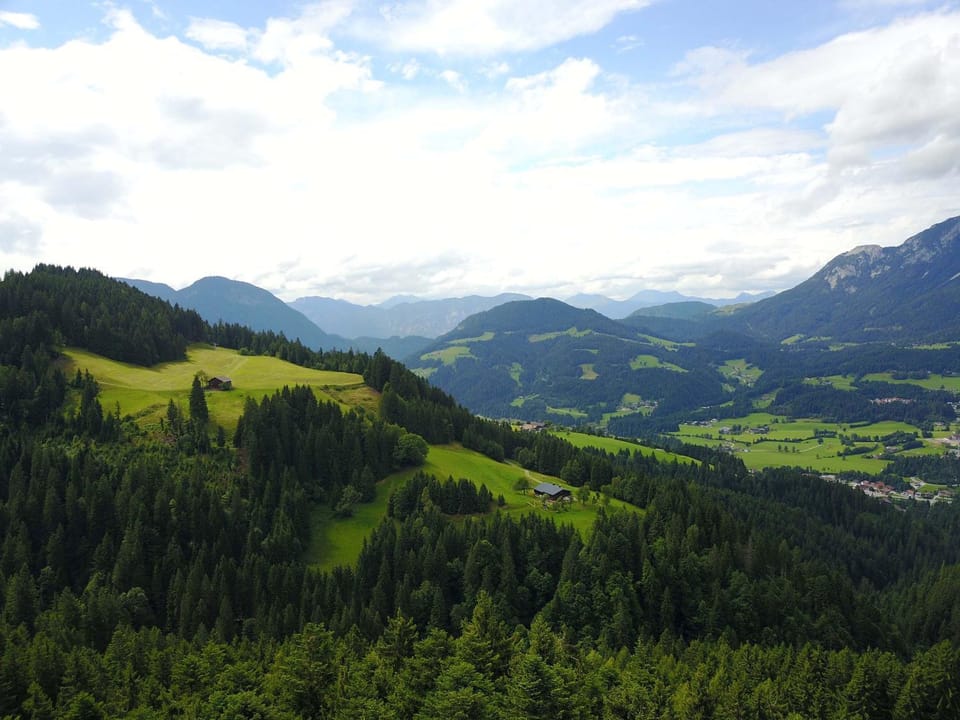 Day, Bird's eye view, Summer, On site, Mountain view