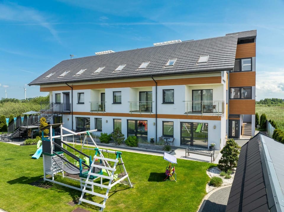 Property building, Children play ground, Seating area
