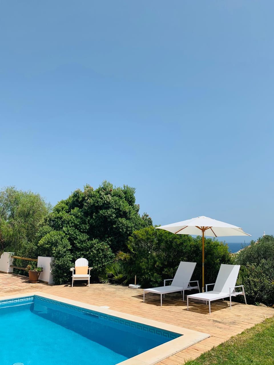 Natural landscape, Pool view, Swimming pool, sunbed