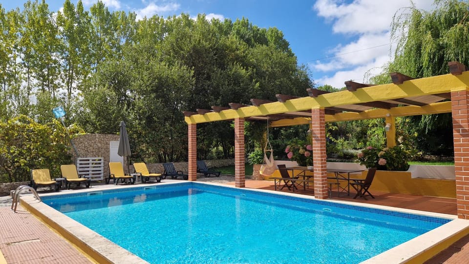 Patio, Natural landscape, Garden, Garden view, Swimming pool, sunbed