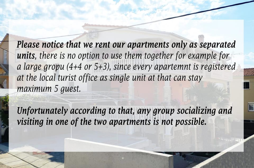 Easy Zadar Acces - 3BR & Balcony or Terrace units -Carport -BBQ -AC Apartment in Zadar