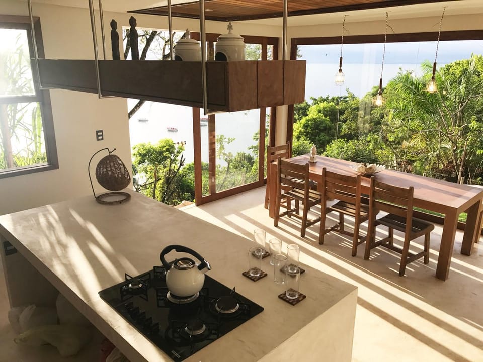 Day, Kitchen or kitchenette, Dining area, Garden view, Sea view