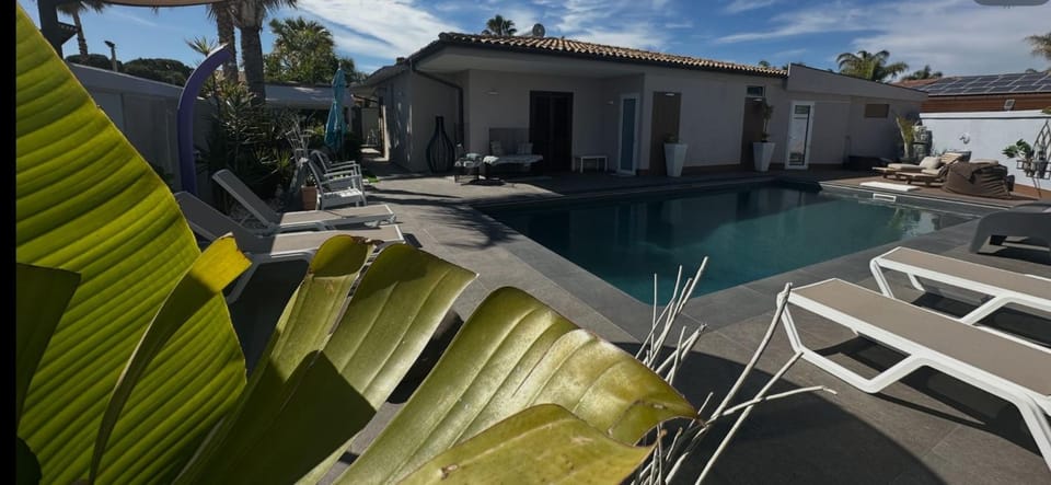 Property building, Patio, Pool view