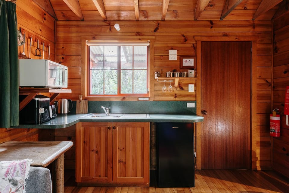 Kitchen or kitchenette, oven