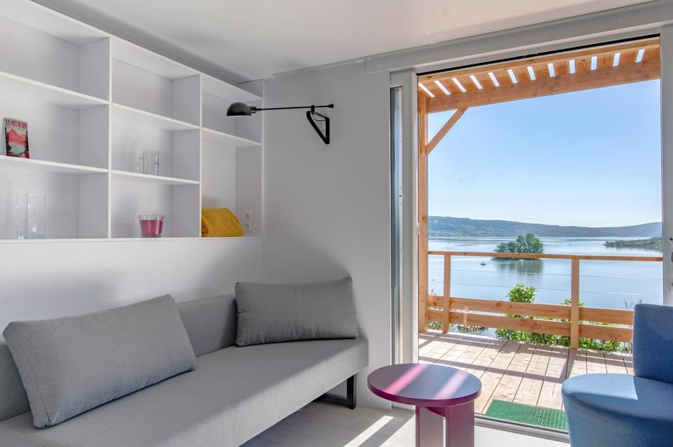 Seating area, Lake view, Mountain view