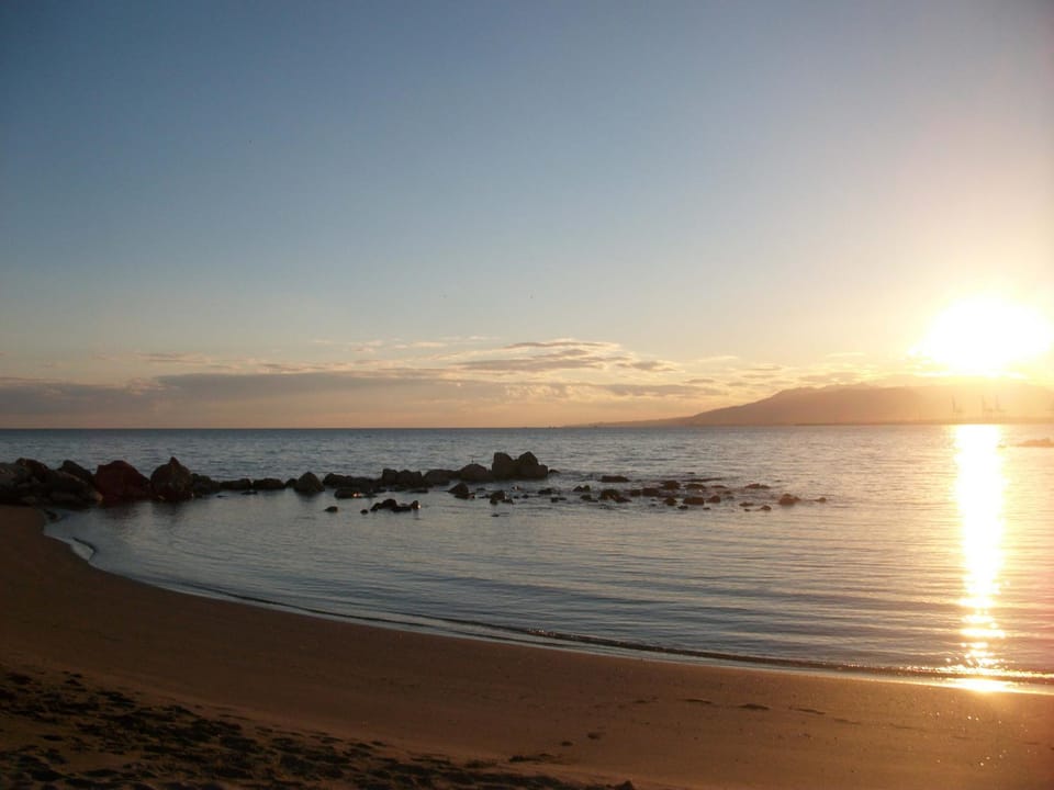 Natural landscape, Beach, Sunset
