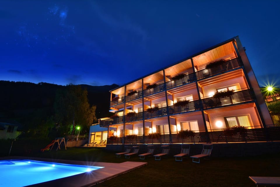 Property building, Nearby landmark, Night, Swimming pool, Swimming pool