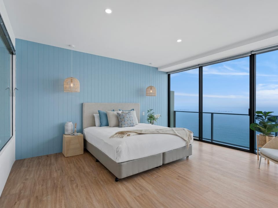 Bed, Photo of the whole room, Bedroom, Sea view