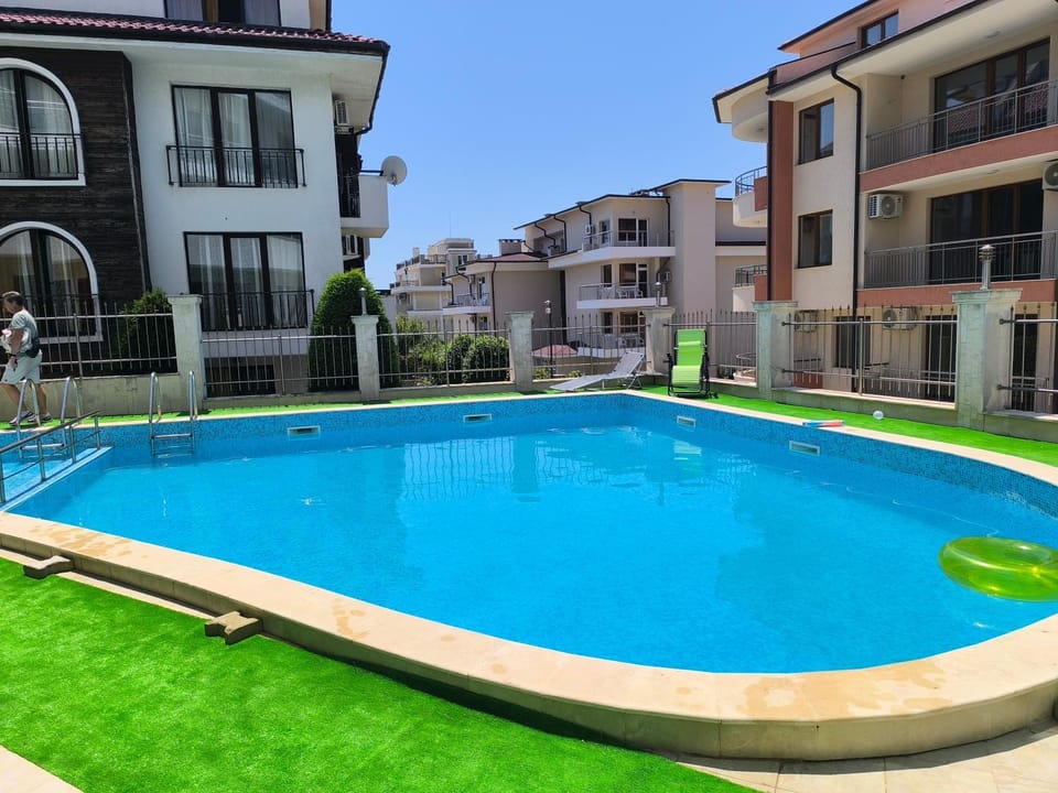 Property building, Pool view, sunbed