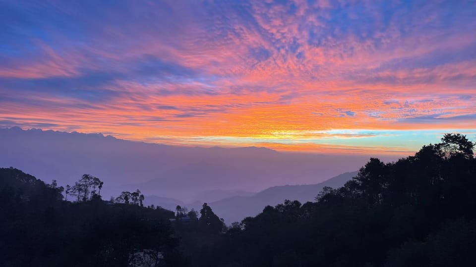 Property building, Natural landscape, Mountain view, Sunrise