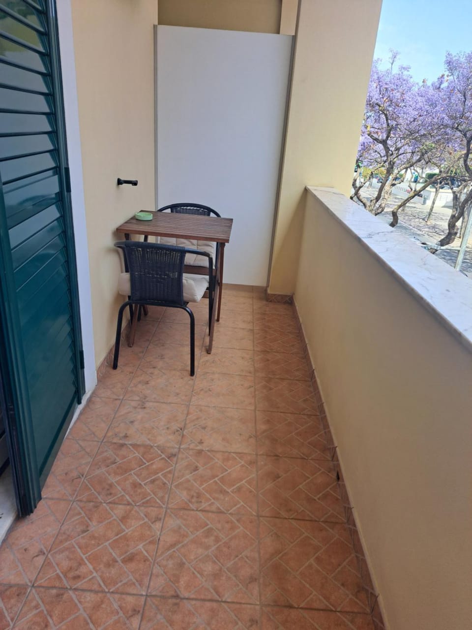 View (from property/room), Balcony/Terrace, Dining area, air conditioner