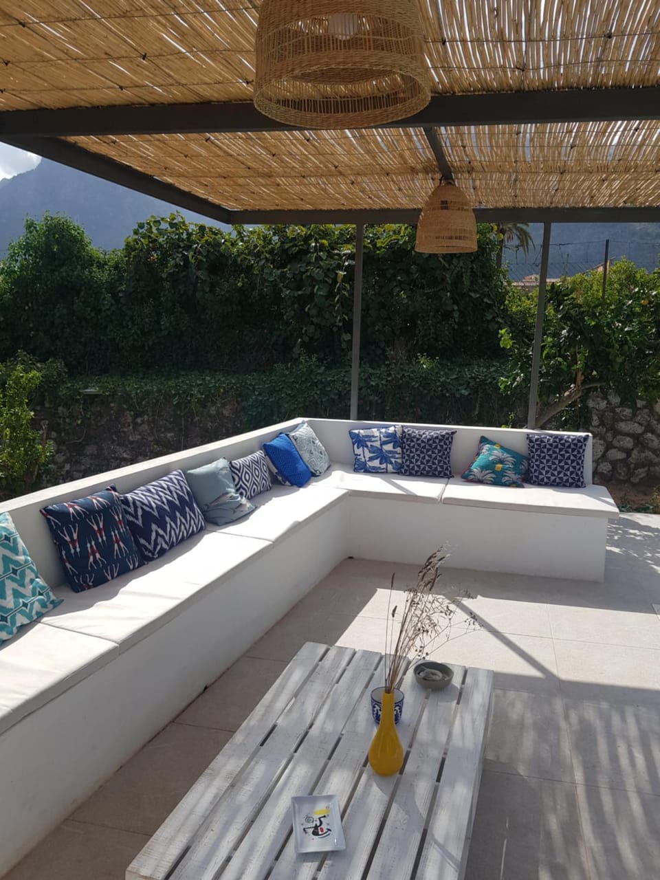 Patio, Day, Natural landscape, Balcony/Terrace, Mountain view