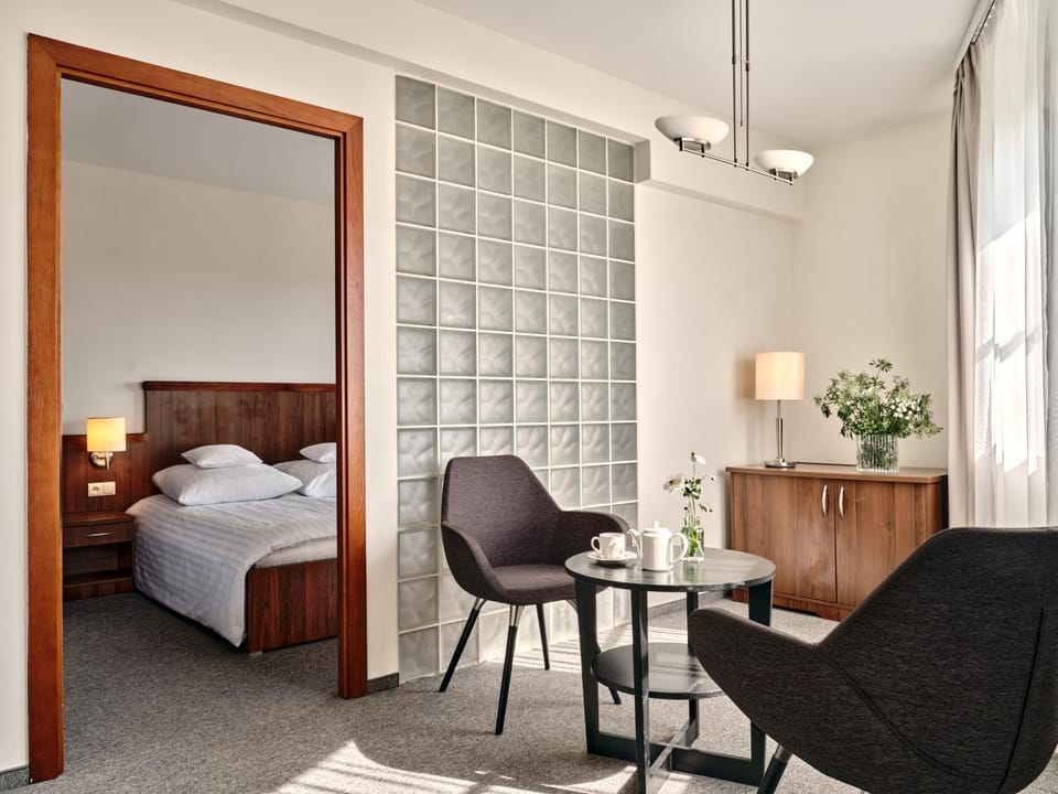 Bed, Living room, Photo of the whole room, Seating area, air conditioner