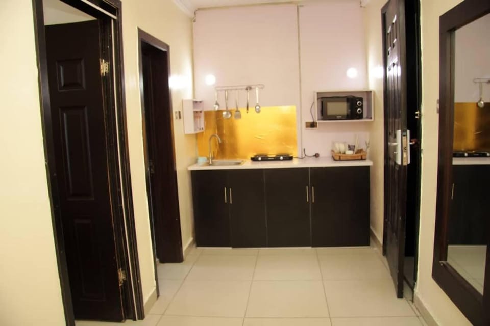 Kitchen or kitchenette, minibar, oven