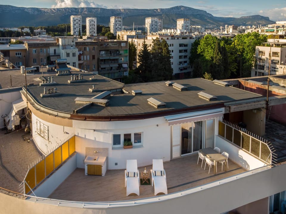 Bird's eye view, Balcony/Terrace, City view