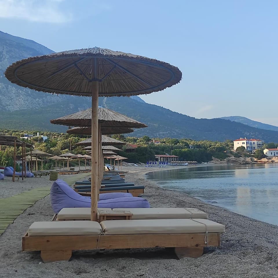 Natural landscape, Beach, Mountain view, Sea view