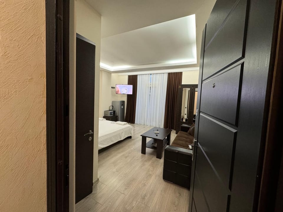 Bed, TV and multimedia, Living room, Photo of the whole room, Seating area, Bedroom, wardrobe