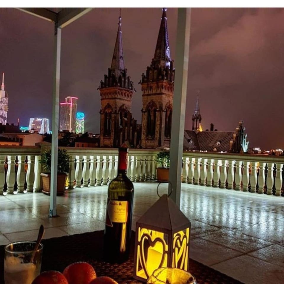 Night, View (from property/room), Balcony/Terrace, Decorative detail, City view