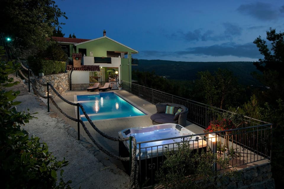 Patio, Night, Pool view, Swimming pool, Swimming pool