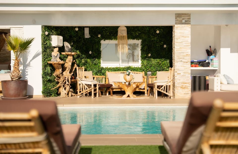 Seating area, Pool view, Swimming pool