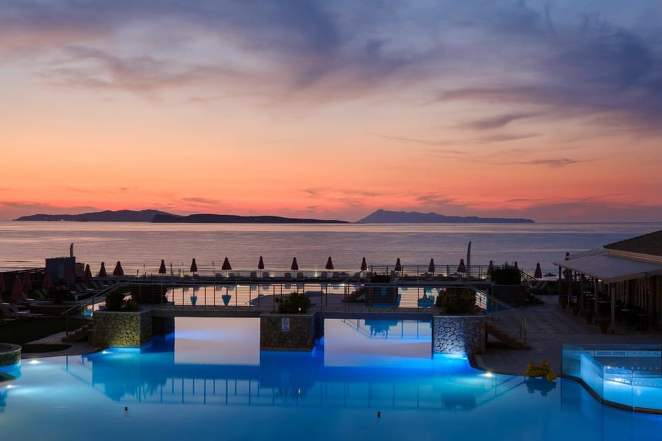 Swimming pool, Sunset